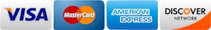 We accept all major Credit Cards
